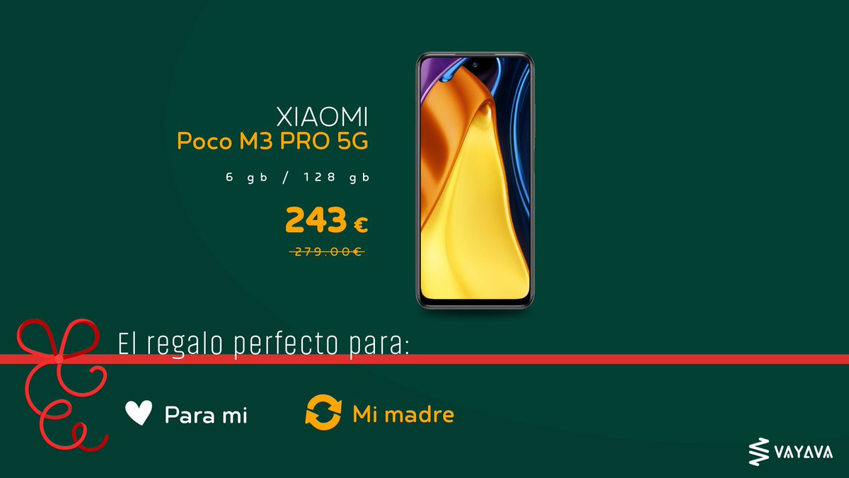 VAYAVA_ES's tweet photo. #VAYANavidad
POCO más se puede decir del #XiaomiPOCOM3Pro:
📸Cámara triple de 48 MP
🔋Batería de 5000 mAh
⚙️MediaTek Dimensity 700

¡Es el regalo perfecto para…
❤️ Mí!
🔁 Mi madre!

Este y muchos más #smartphone en https://t.co/ZMS4rVWIWk 😉

#Navidad #RegalosNavidad https://t.co/lVfVv2JOKy