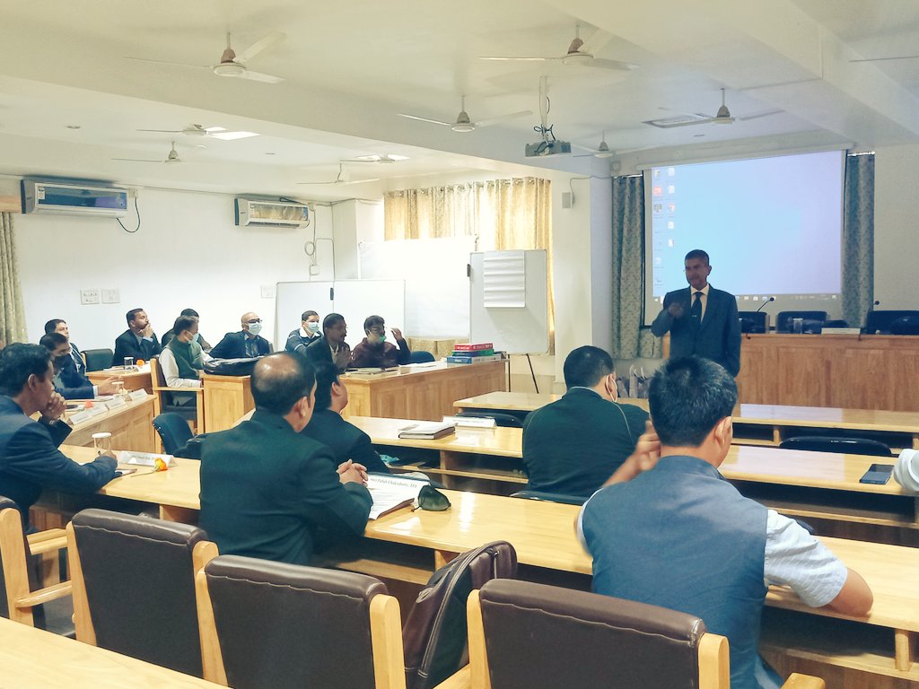 JicaTripura's tweet photo. A three day training cum workshop conducted on "Leadership in Forest Management" for SDFOs, DFOs, DCF Level Officers Posted in Tripura Forest Department was organized by Tripura SCATFORM Project from 11 to 13 Dec, 2021 @tripura_cmo @ForestTripura @jica_direct_en T-3 https://t.co/tSyIEwsJ12