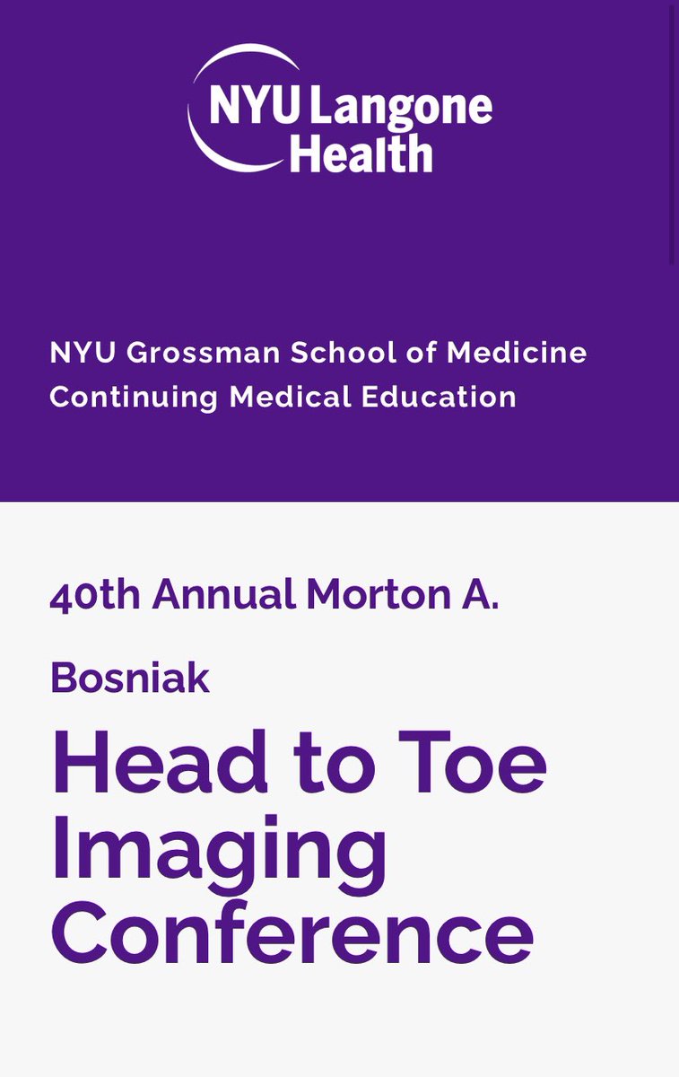 So excited for the start of our annual weeklong Head to Toe conference given by world-renowned @NYUImaging experts! Something to look forward to every December, right along with the rest of the holiday season! 🎁🎄🕎Time 4 learning! 🤓📚📖 #MedEd #radiology #radres #futureradres