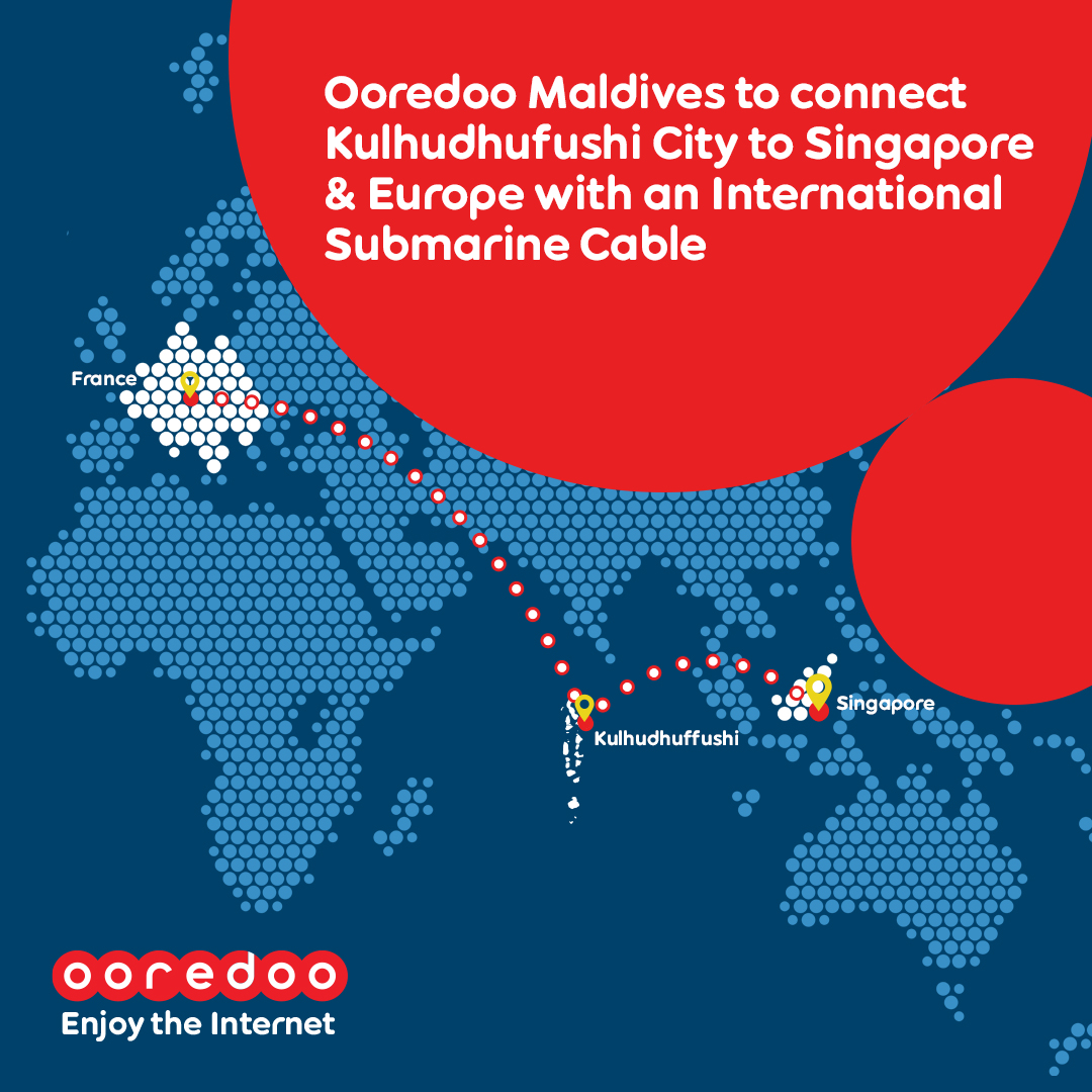 OoredooMaldives's tweet image. We have entered into an agreement to invest in the PEACE Cable connecting the shores of Kulhudhufushi City to Singapore &amp;amp; Europe. The deployment of this new subsea will greatly strengthen the digital infrastructure of the Maldives &amp;amp; enable uninterrupted services to our customers.