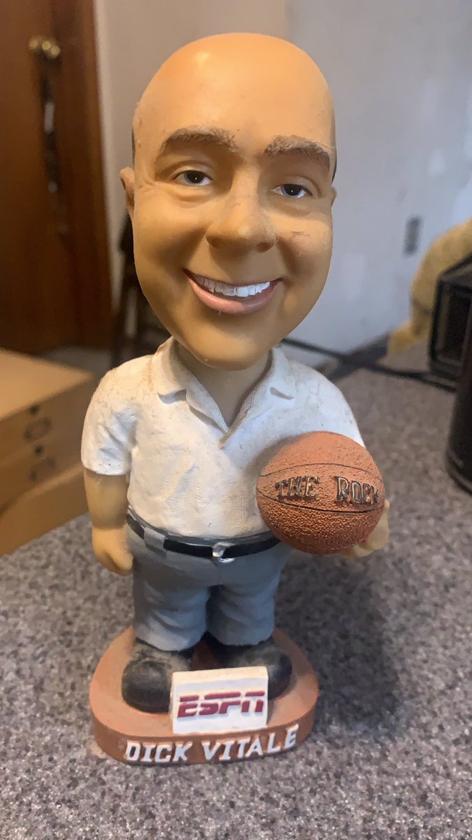 MarkMecca7's tweet photo. @DickieV @espn @DickieV  You are truly awesome baby. I have had this figure a long time. Little dusty but still bobbling. https://t.co/Oz6CZ1odLC