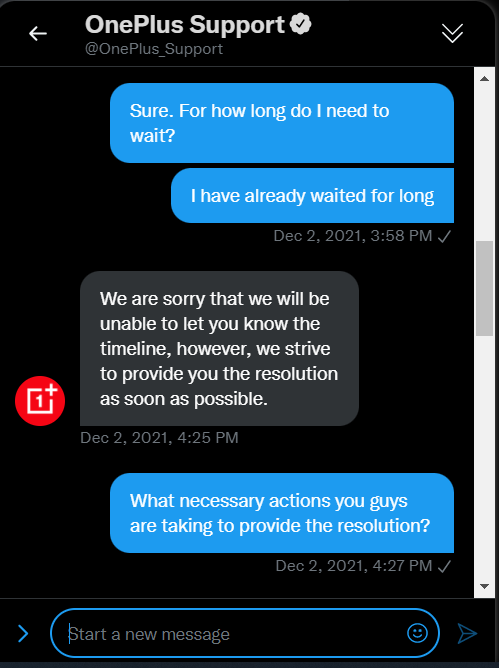 JTapariya's tweet photo. @OnePlus_Support Looks like all the OnePlus customer executives are scamsters. It has already been 12 days, and still got no response. My brand new device still hangs, wasted shit loads of my hard earned money.
#BycottOnePlus @Vikas_AGL @PeteLau https://t.co/KQ8Yt8iCpF