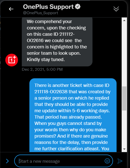 JTapariya's tweet photo. @OnePlus_Support Looks like all the OnePlus customer executives are scamsters. It has already been 12 days, and still got no response. My brand new device still hangs, wasted shit loads of my hard earned money.
#BycottOnePlus @Vikas_AGL @PeteLau https://t.co/KQ8Yt8iCpF