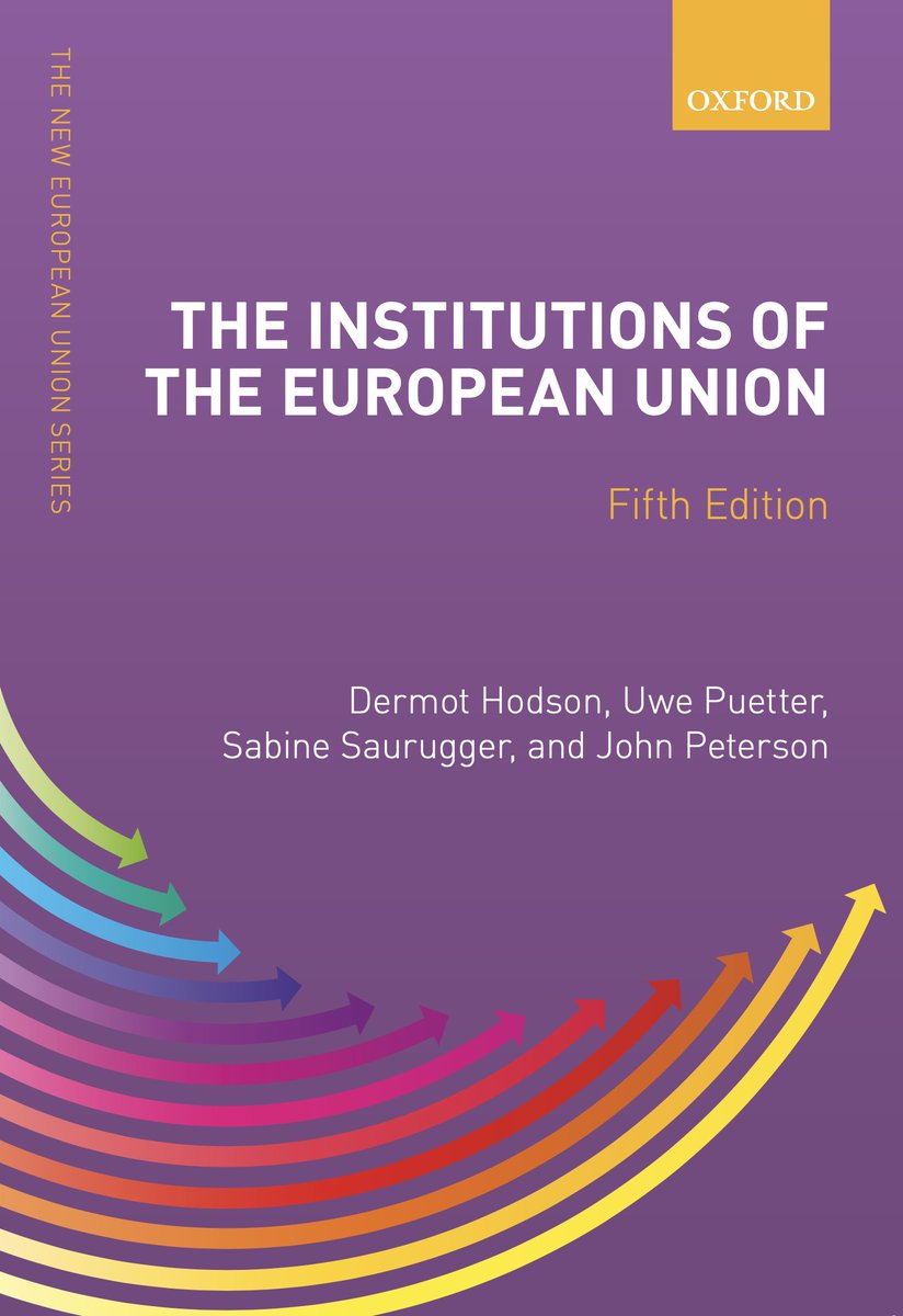 UwePuetter's tweet photo. Its publication day! @dermot_hodson @SSaurugger are happy to announce the release of the 5th edition of 'The Institutions of the European Union'. Get your copy and check out the book here:

https://t.co/IT6l4i09UJ https://t.co/ijQ4ObCfKF