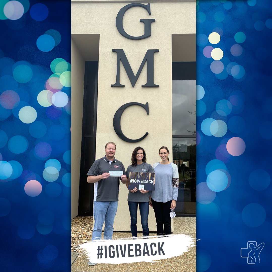 PerryChiro's tweet image. Our "Give Back Movement" program provides FREE spinal screenings at local businesses in the community. We then donate 100% of the first day's visit 🎁 back to the charity or cause of their choice. Thank you GMC for being a part of this program! 💕 #PerryChiro #IGiveBack #GMC