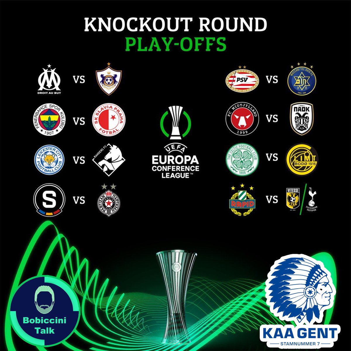 Bobiccini_Talk's tweet photo. #Tirage des 16ème de finale de l'@uefa Conférence League, quelle affiche vous attendez avec le plus d'impatience ?
Et surtout, quelle serait selon vous l'adversaire idéal pour l'@KAAGent en 8ème ?

#drawing #conferenceleague #kaagent https://t.co/dzgOXxqqZY