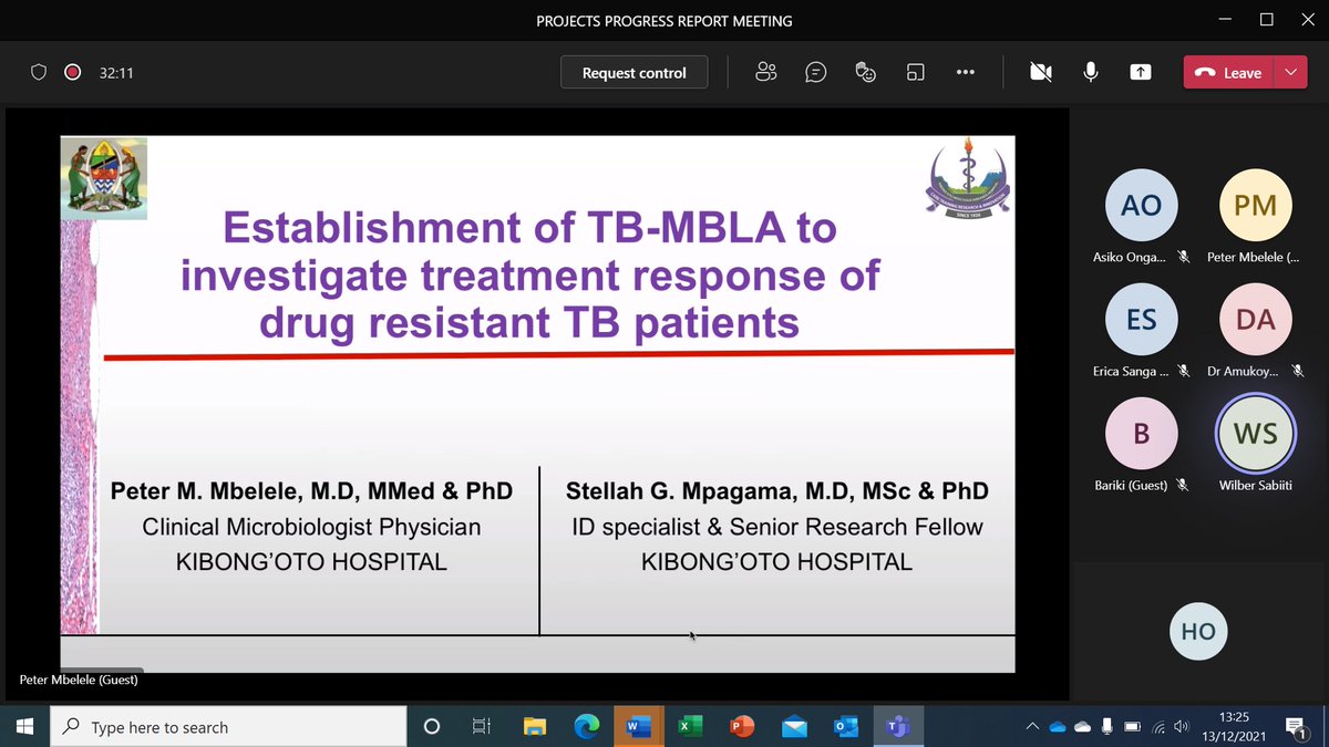 Great presentations during our projects progress report meeting earlier today. Great ideas! Great analysis! Great progress! @KEMRI_Kenya @NIMRMbeya @KCRITanzania @SabiitiwWilber @WillySsengooba @Jb_Atwech @Infection_StAnd @GCRFstandrews @Infection_StAnd