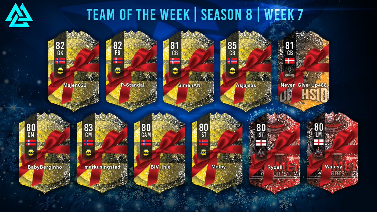 TOTW - S8W7
Last TOTW for this season. 
Wp to the players from mostly @LSKxLIFesport + <a href="/NorthsideEsport/">Esport Northside</a> and <a href="/BaitmenE/">Baitmen eSports</a>