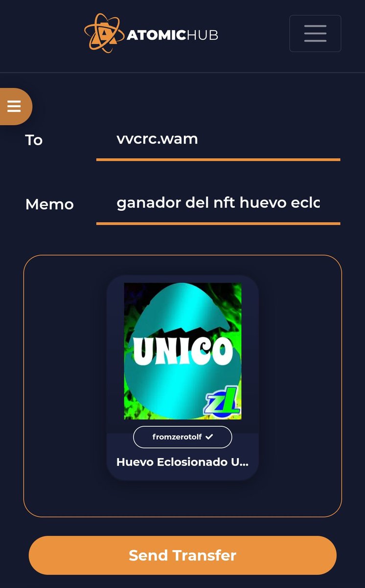 FromZeroToLive1's tweet image. La cuenta vvcrc.wam ha sido seleccionada como la ganadora del nft huevo eclosionado único!!!! Felicidades!!!!! #nft #zlivcoin #wax #AtomicHub #neftyblocks #NFTCommunity