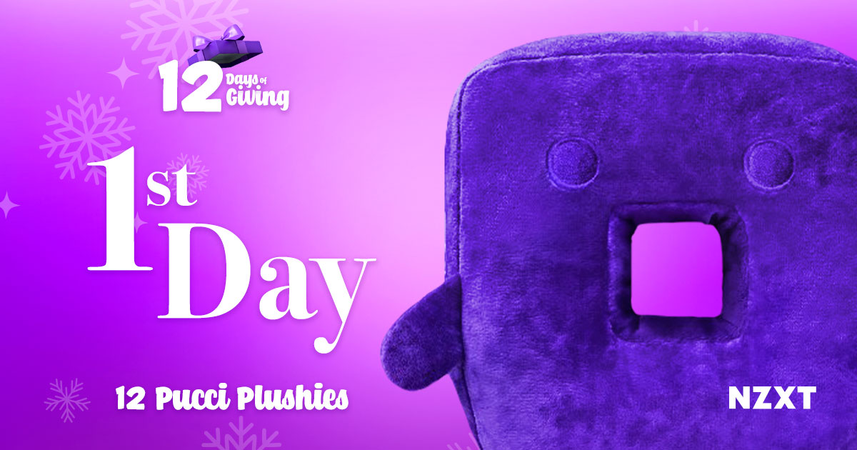 NZXT's tweet image. We&apos;re kicking off the NZXT 12 Days of Giving event by giving away 12 purple Pucci plushies!

Retweet and reply with a purple heart emoji for your chance to win!

💜