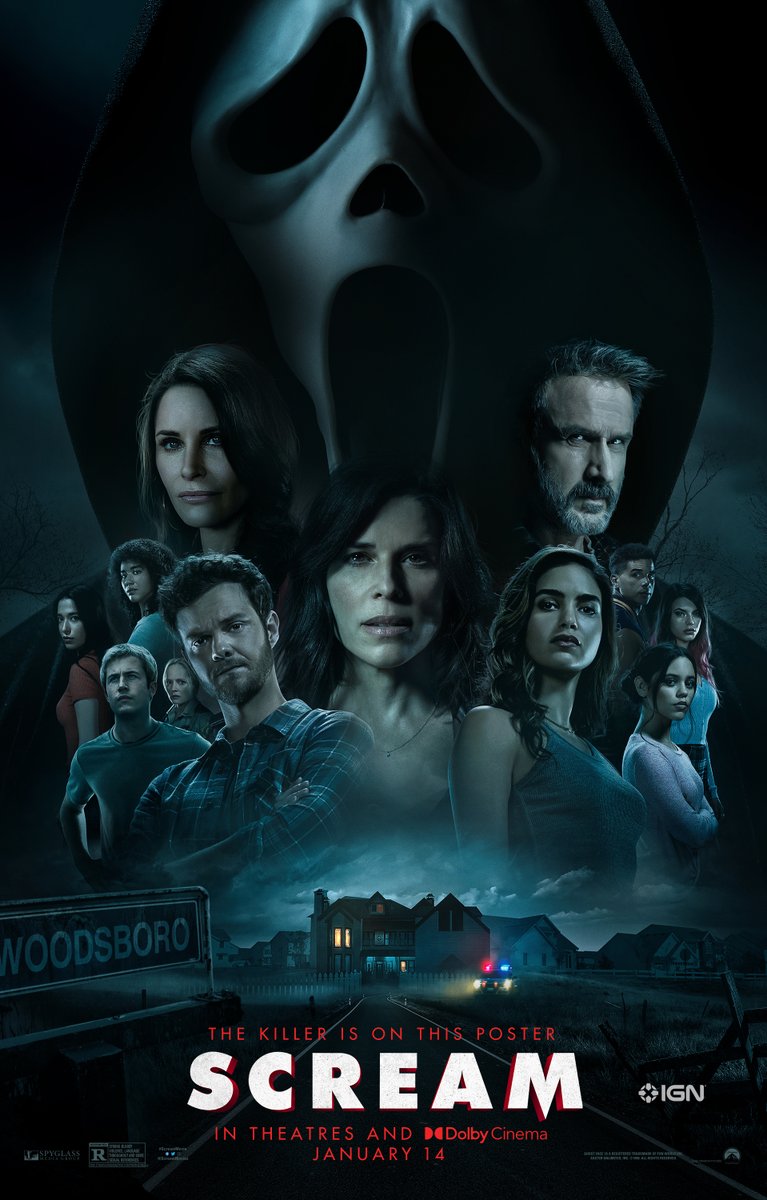 IGN's tweet photo. "The killer is on this poster." 😱 

Behold the exclusive final poster for Scream: https://t.co/tymc7AmUv8

#ScreamMovie | @ScreamMovies https://t.co/Vz2T8yZXaD