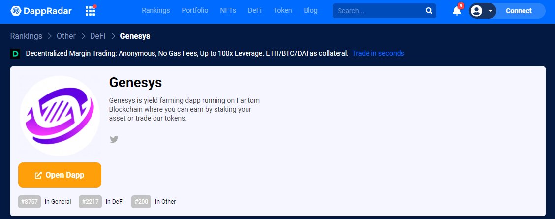 We're on dappradar! 
#FTM #Fantom #YieldFarming
