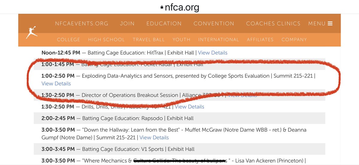 Pike_Ryzer's tweet photo. Really enjoyed sitting on the @CS_Eval analytics panel at #NFCA convention. Thanks for having me!
Great to spend time with coaches and peers. Sport of softball is emerging as a leader in analytics! @NFCAorg https://t.co/d0l98k8Y6J