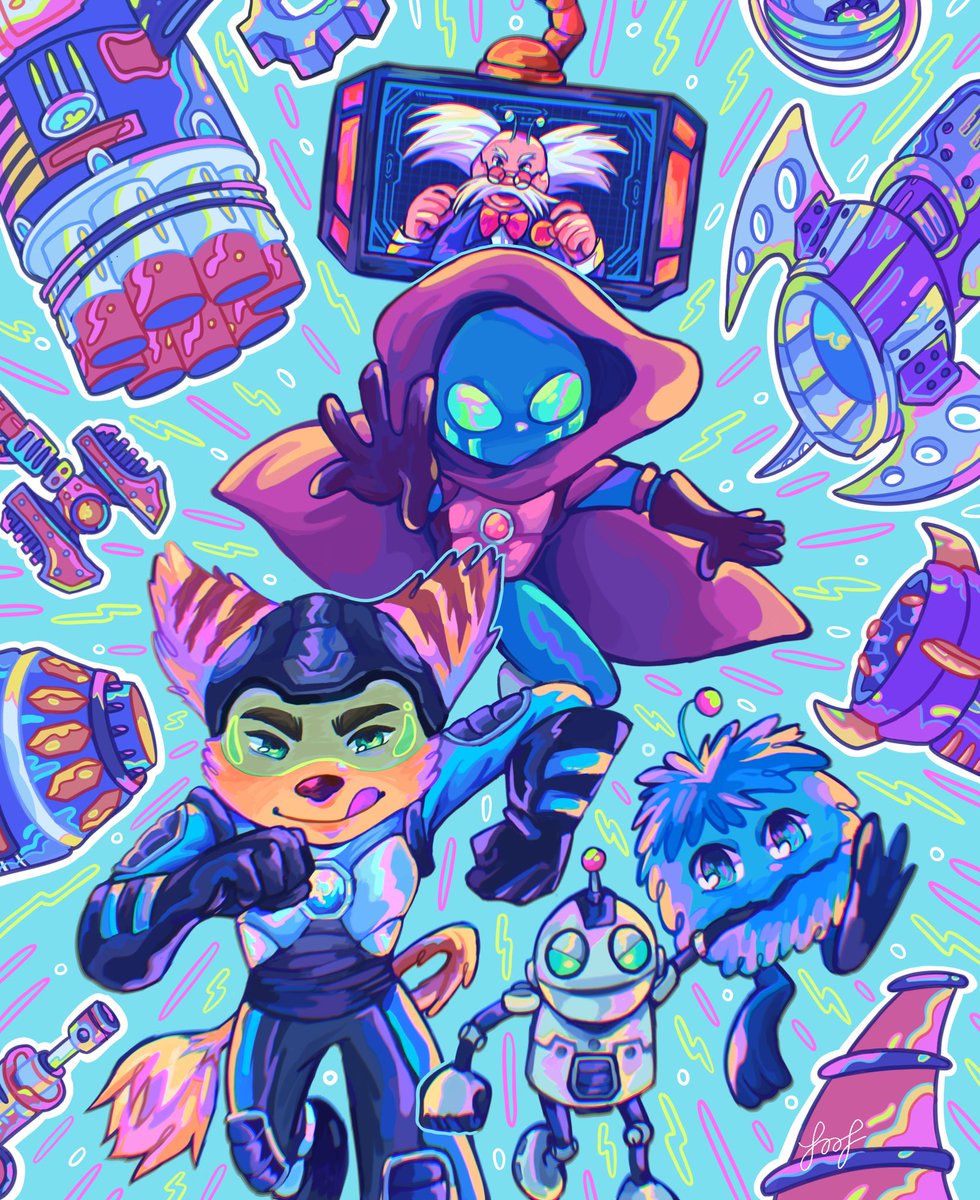 sharing with you guys the illustration i drew for ratchet and clank 2, included in vol. 2 of [lock-on] 🔩⚡️
so glad to be part of this amazing project!!
<a href="/lostincult/">Lost In Cult</a> 

make sure to grab a copy now!
lostincult.co.uk/shop