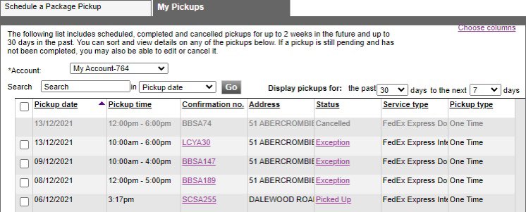 Sports_Timing's tweet photo. @FedExHelpEU @FedExHelpEU 4 times I have arranged a pickup of 2 packages - a week later they still have not been collected? exception status shows different each time yet the customer says a driver has not even attempted collecting https://t.co/fSUkGZ71OW