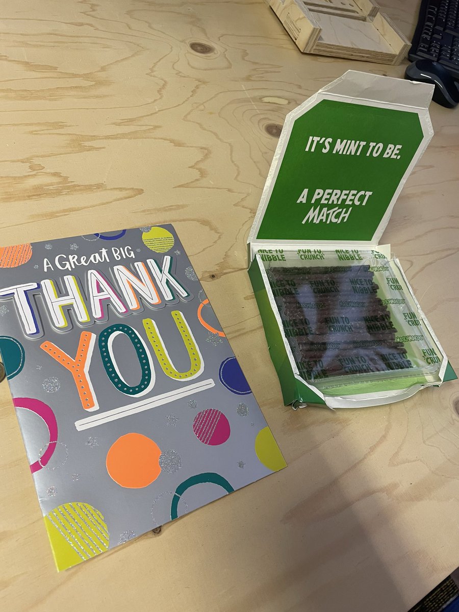 Arriving at our #GroveSt office this morning to this beautiful #Thankyou card and chocolates 🥰 making people happy is why I love my #job #housing #communities @KevRegenda <a href="/emilyjmathias/">Emily Mathias</a> <a href="/TheRegendaGroup/">The Regenda Group</a>