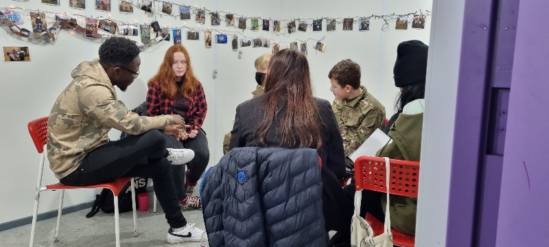 Monkfish_Good's tweet photo. Our last #ALittleBitOfGood session of the year took place last week with artist @kemakay and @P4C_UK's young people's group, exploring the idea of critical thinking and the messages we choose to put out into the world. https://t.co/rVDwHFQGow