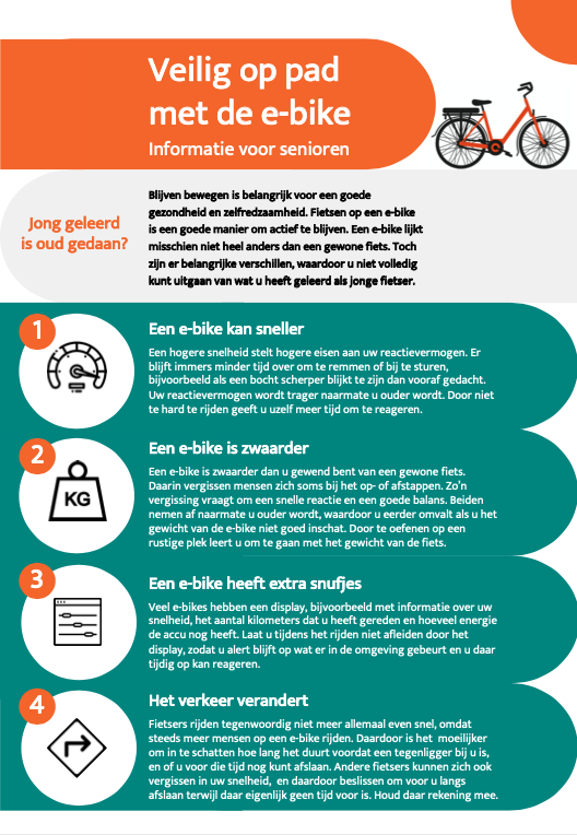 LimburgBrain's tweet photo. Artsen zien steeds vaker oudere e-bikers met (hersen)letsel op SEH en IC. Tips om de kans op ongelukken en hersenletsel te verkleinen? Download de gratis folder, gemaakt door @apmstiekema, @aries_marcel, @BartenEM, Martin van Boxtel &amp; Caroline van Heugten: https://t.co/yLxnHiBgYT https://t.co/StB1uwpeIL