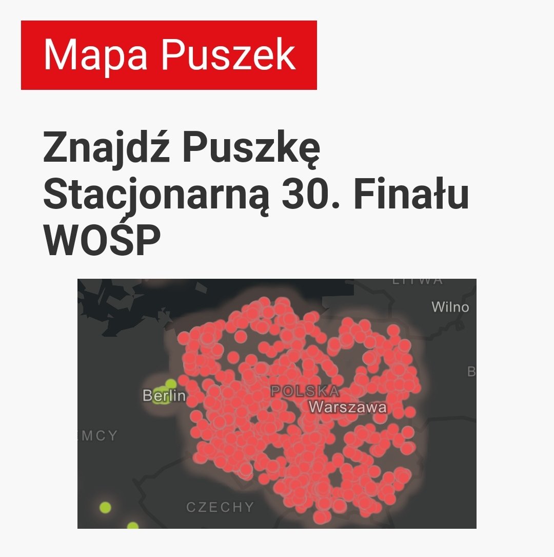 WOSPBerlin's tweet photo. Widzicie te zielone kropeczki na zachód od Polski? To 40 polskich lokali w #Berlinie, które wspierają @fundacjawosp, a w których stoją puszki stacjonarne @WOSPBerlin. Już można nam nawrzucać! 
Zapraszamy do najbliższej puszki ❤️
https://t.co/FasHC7ZbFj https://t.co/1c35AmhZAD
