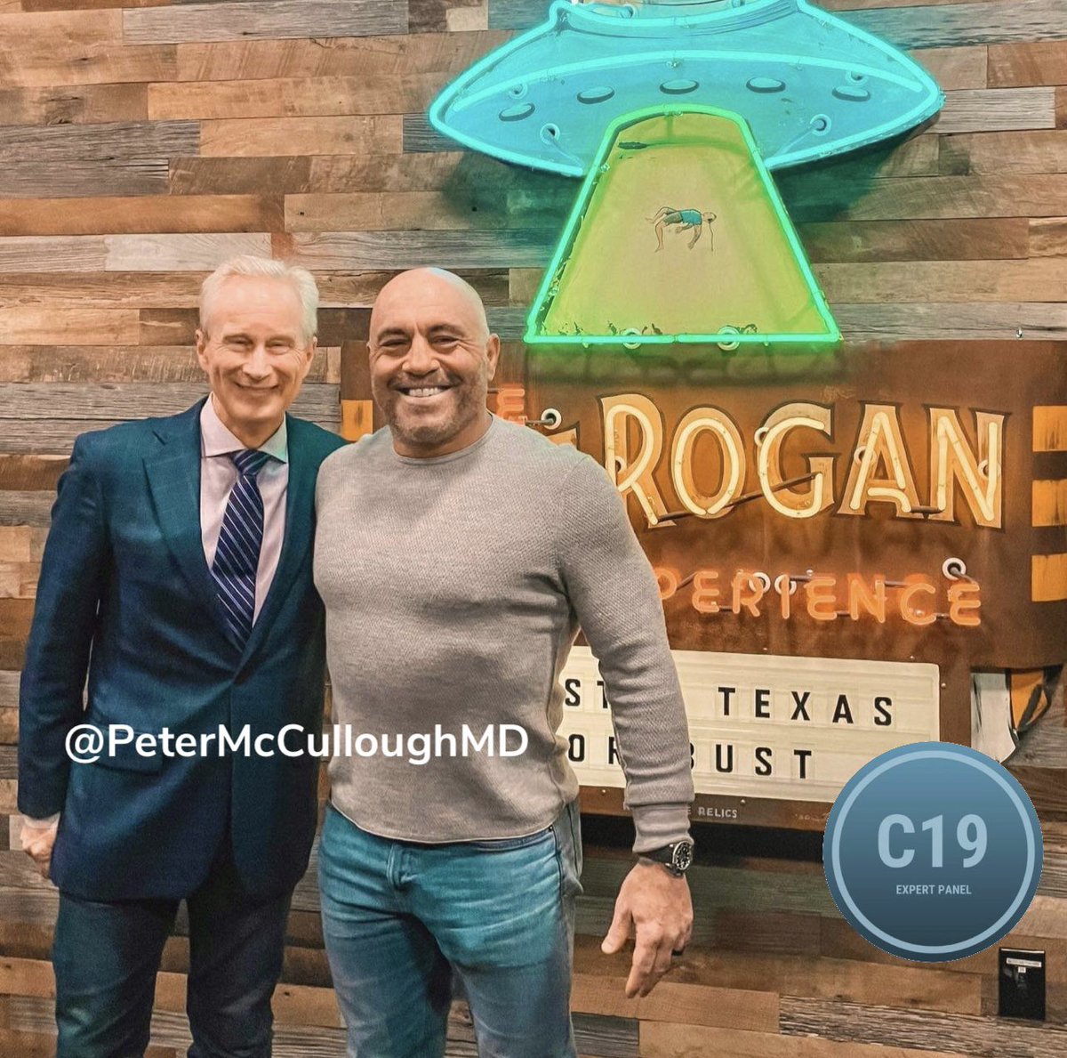 P_McCulloughMD's tweet image. Great day with legendary podcaster @joerogan. Look for our show this week.