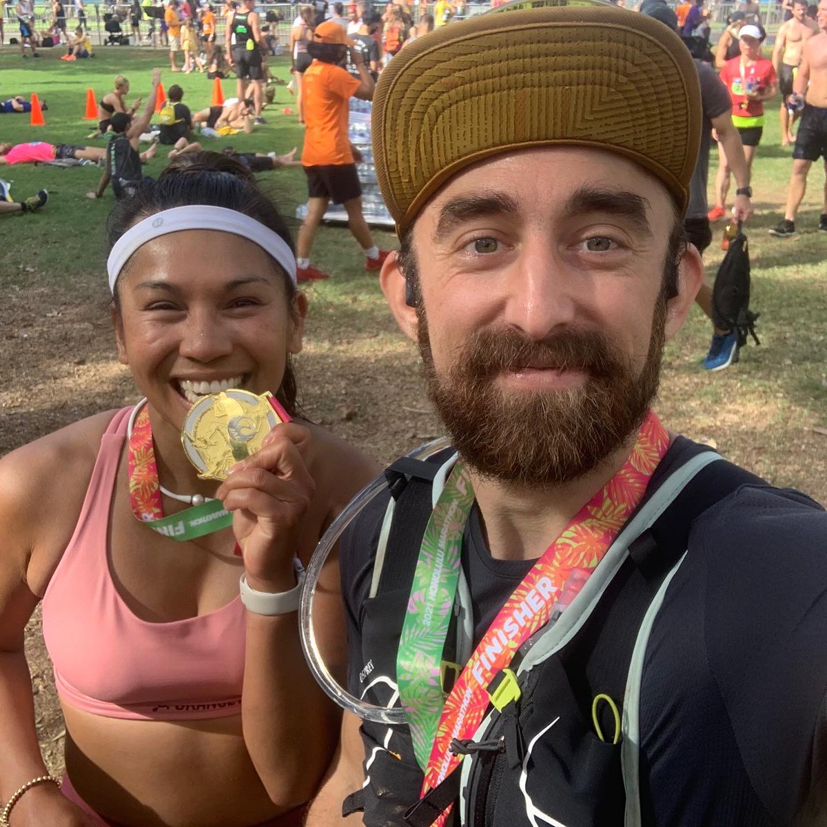 _oncruzcontrol's tweet photo. The first time I had four hours and fifty four minutes to remind myself who I am at every mile. Could NOT have finished at my goal without my pacer, my friend Matt Sorenson.
#oncruzcontrol 
#honolulumarathon https://t.co/8WfV2Qcp61