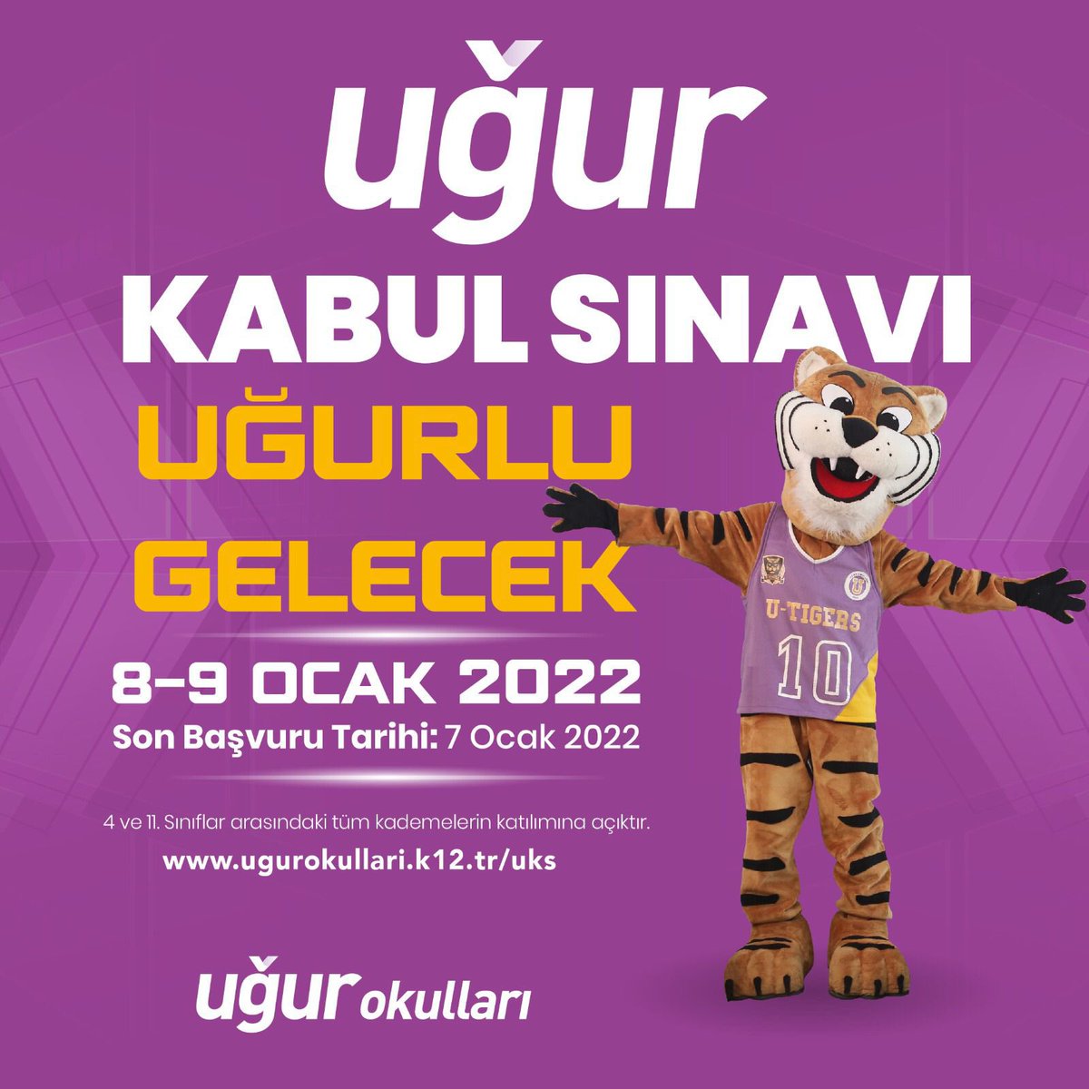 Uğurlu bir gelecek için hazırlan! 🚀

4. ve 11. sınıf kademeleri arasındaki tüm öğrencilerin katılımına açık Uğur Kabul Sınavı, 8-9 Ocak tarihlerinde!

Detaylı bilgi ve başvuru için 👉 ugurokullari.k12.tr/uks

#UğurluGelecek
