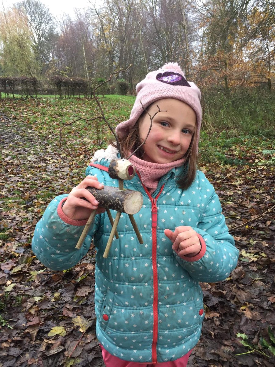 Fr_RowntreePark's tweet photo. Lovely time at festive family forest school this weekend. We made reindeers! Great use of tool work. #friendsofparks #forestschool #onlyinyork https://t.co/LwCRo9Gq0q