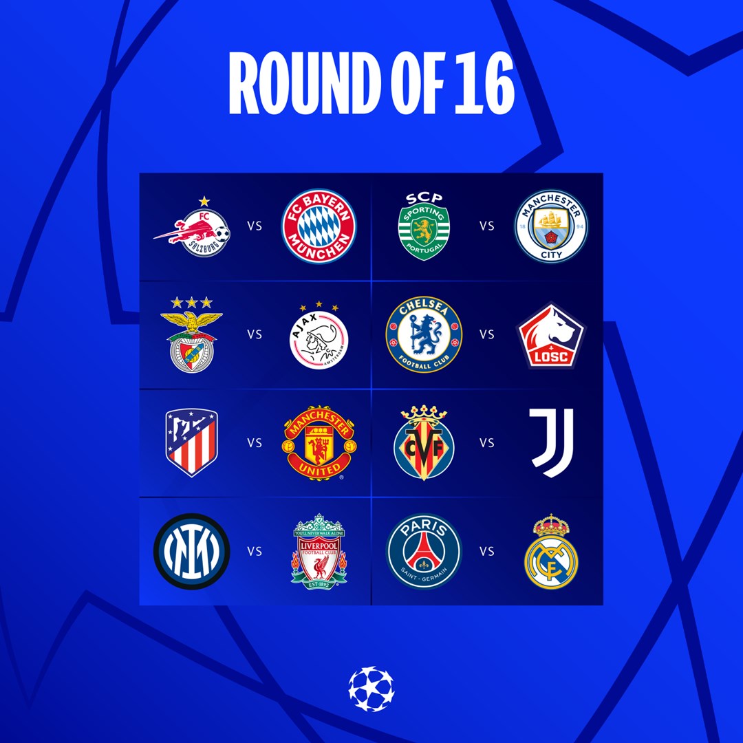 Round of 16 draw ✔️ Which tie are you most excited for? #UCLdraw | #UCL