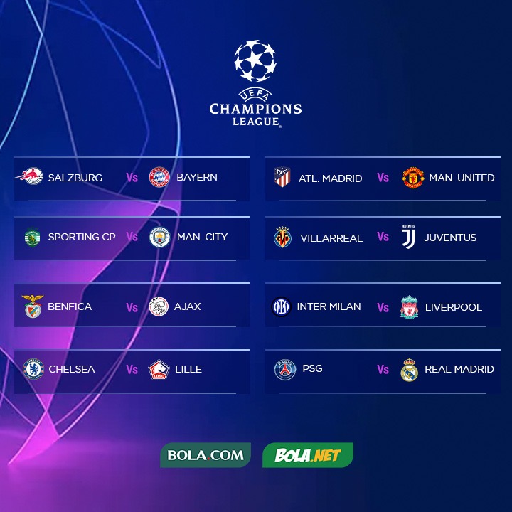 #UCLDraw Inilah hasil remidi undian 16 besar Liga Champions Eropa 2021/2022:

Bagaimana Bolaneters, puas dengan hasil remidinya?