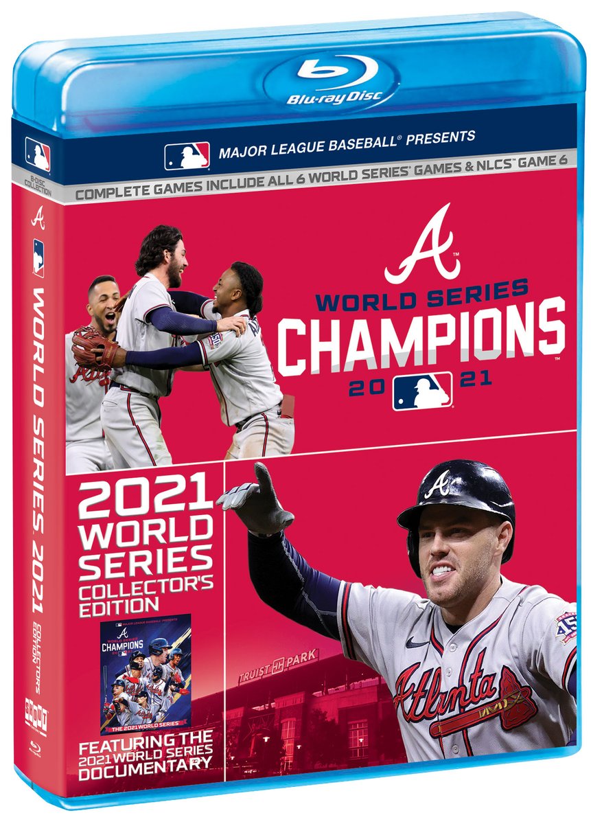 Jason Foster (@byjasonfoster) on Twitter photo Hey, #Braves fans: I'm giving away two copies of the 2021 World Series Collector's Edition Blu-ray set, courtesy of my pals <a href="/ShoutFactory/">ShoutFactory</a>.
It includes:
-Feature-length WS documentary
-All six games
-NLCS Game 6
To enter:
-RT this
-Follow me
Deadline is 1 pm ET Wednesday. Hey, #Braves fans: I'm giving away two copies of the 2021 World Series Collector's Edition Blu-ray set, courtesy of my pals <a href="/ShoutFactory/">ShoutFactory</a>.
It includes:
-Feature-length WS documentary
-All six games
-NLCS Game 6
To enter:
-RT this
-Follow me
Deadline is 1 pm ET Wednesday.