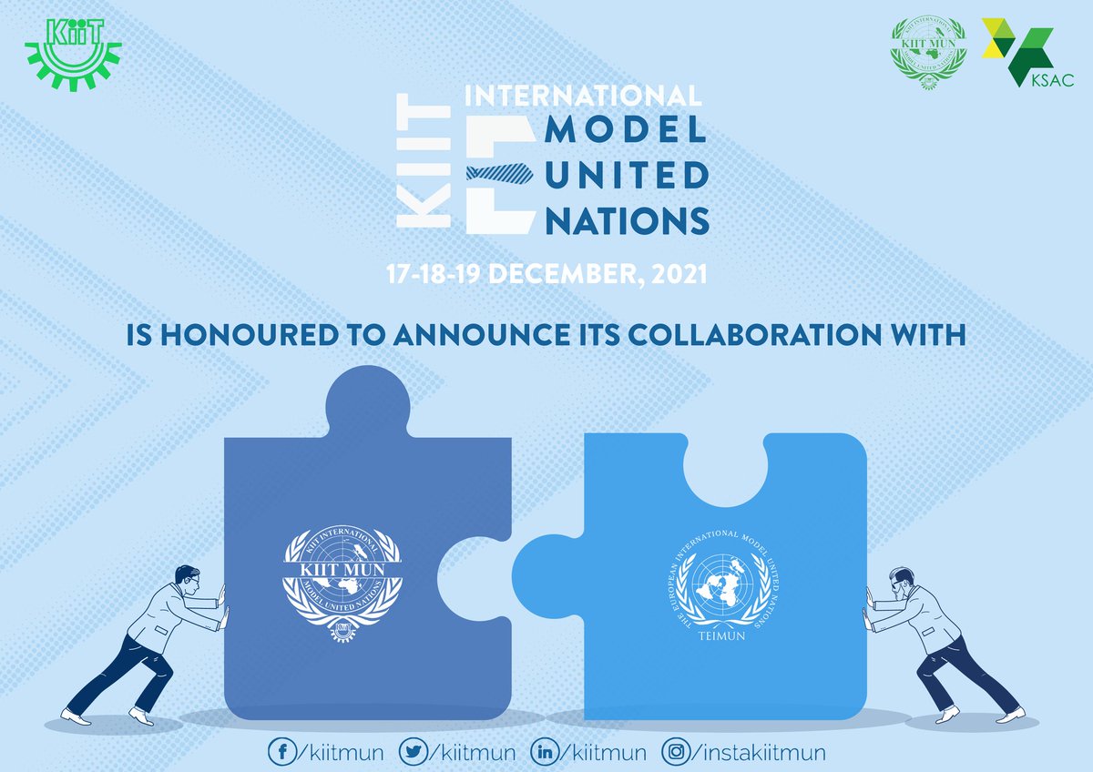 kiitmun's tweet photo. The Secretariat of KIIT International eMUN 2021 is ecstatic to announce its camaraderie with TEIMUN.

#KIITeMUN
#ConcordToConquer https://t.co/QMYbgAJ7WX