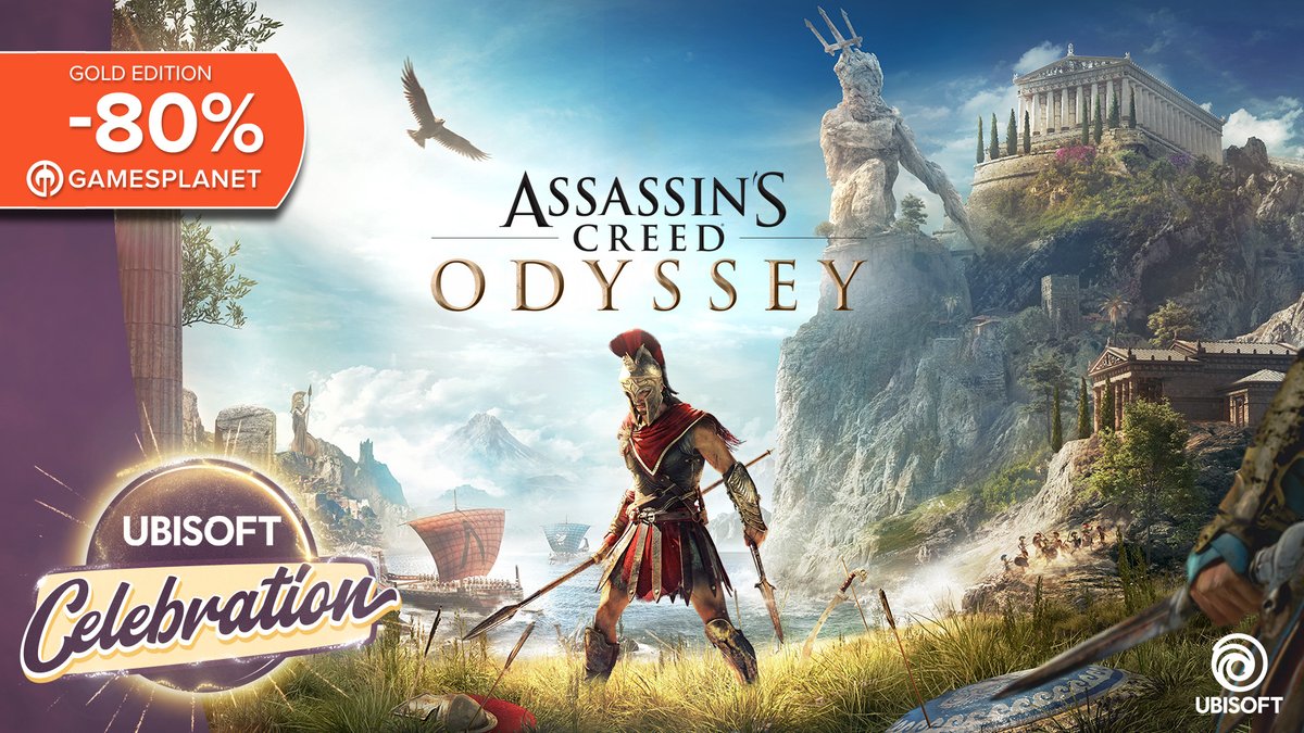 GamesplanetFR's tweet photo. Pendant 48h, #AssassinsCreed Odyssey - Gold Ed. est à -80%. L'édition comprend le jeu de base, son season pass ainsi AC3 & AC Liberation REMASTERED). #UbisoftCelebration
🔥 https://t.co/Ltohn9wpZG https://t.co/ryl2bd2cpb