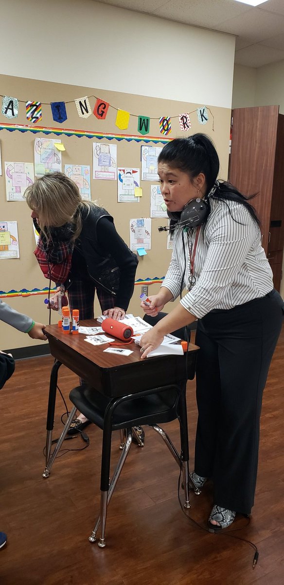 MsMcDowell2nd's tweet photo. TSA hard at work this morning checking those passports. Christmas around the world for 3rd grade this week! @TISDTCES https://t.co/ZIAjCYEXOV