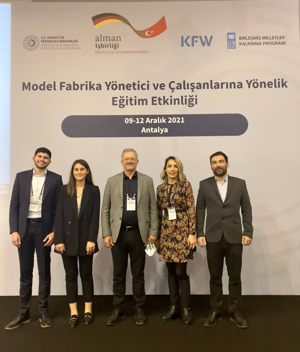 YDDMmersin's tweet photo. T.C. Sanayi ve Teknoloji Bakanlığı Stratejik Araştırmalar ve Verimlilik Genel Müdürlüğü ve UNDP ‘nin koordinasyonunda, 9-12 Aralık 2021 tarihlerinde Antalya’da, "Model Fabrika Yönetici ve Çalışanlarına Yönelik Eğitim Etkinliği" düzenlendi. https://t.co/d4S3kLdy2E
