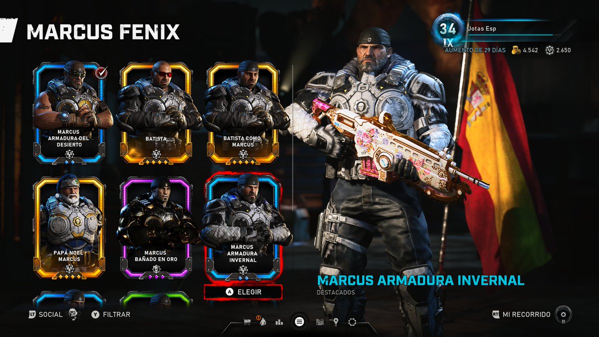 Jotas83's tweet photo. Nuevos desbloqueos T8.
-Expresión sesión de fotos.
-Esrandarte de Merodeador.
-Marcus Armadura Invernal.
@CoalitionGears #Operation8 #Gears5 @GearsofWar #GearsOfWar #xbox #xboxseriesx @Xbox_Spain @xbox @XboxP3 #gamer https://t.co/WDlNBZokgI