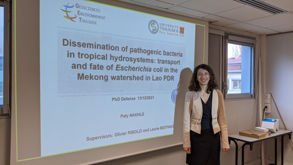 mtropics_czo's tweet photo. Paty Nakhle just defended her PhD thesis @GET_Toulouse @UT3PaulSabatier
Dissemination of #PathogenicBacteria in tropical hydrosystems: transport and fate of Escherichia coli in the #Mekong watershed in Lao PDR
🦠🇱🇦
@mtropics_czo @iEESParis @ObsMip @ird_fr https://t.co/lOOP74cSYO