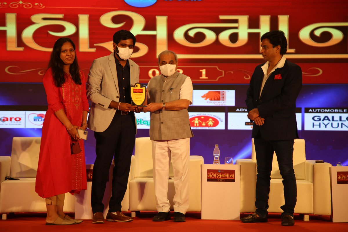 voiceofutpal's tweet photo. Honoured to be presented with the ‘Maha Sanmaan’ award by the hands of the stalwart leader Shri Nitinbhai Patel at the wonderfully organized event by Zee 24 Kalak. Counting my blessings!! #BJP4UP #BJP #AcknowledgeHim #Gujarat #gandhinagar #RealEstate #realty #Construction https://t.co/UwpQRH5UtR