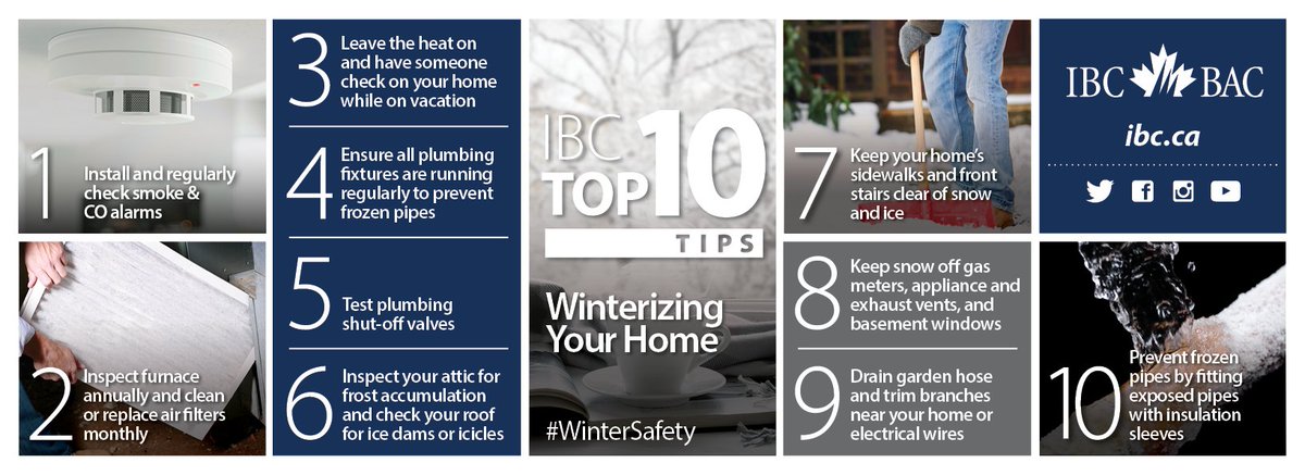 Here are our top 10 tips to help #WinterizeYourHome. Please read and share with your family, friends &amp; neighbours. Have a safe winter season, all.