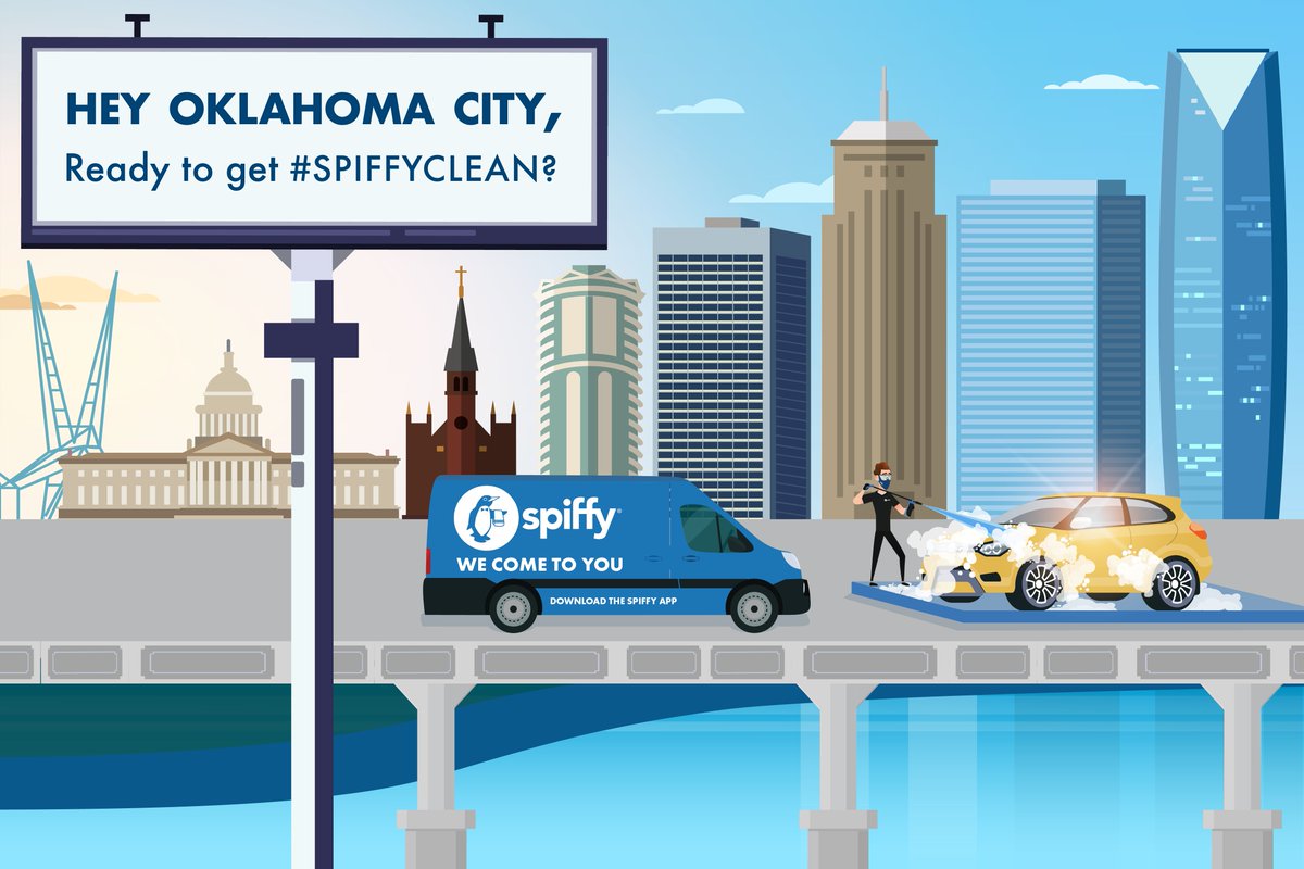 GetSpiffy's tweet photo. As of today, Spiffy is officially in 20 states! What’s the latest location?

Hello, Oklahoma City! 🎉 https://t.co/TSHEBIxVTh