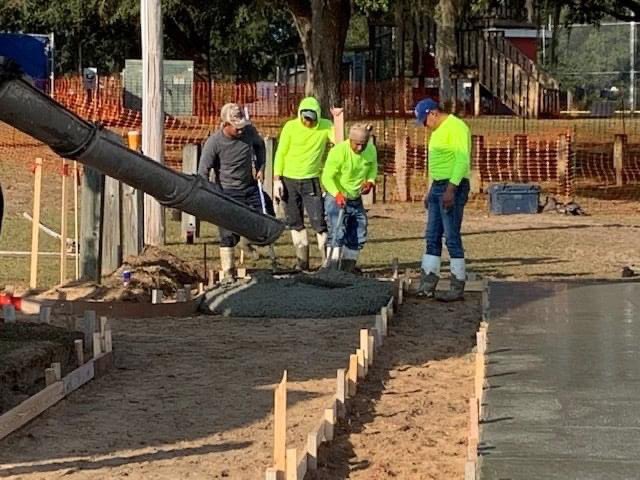 MarionParksRec's tweet photo. Our first concrete pour for the ADA accessible sidewalks at along the Babe Ruth fields at Ocala Rotary Sportsplex went down last Friday. Our contractor's team is doing an incredible job getting this project completed on time. #mcparksandrec #baberuthbaseball #itstartsinparks https://t.co/KfU3XNRkRL