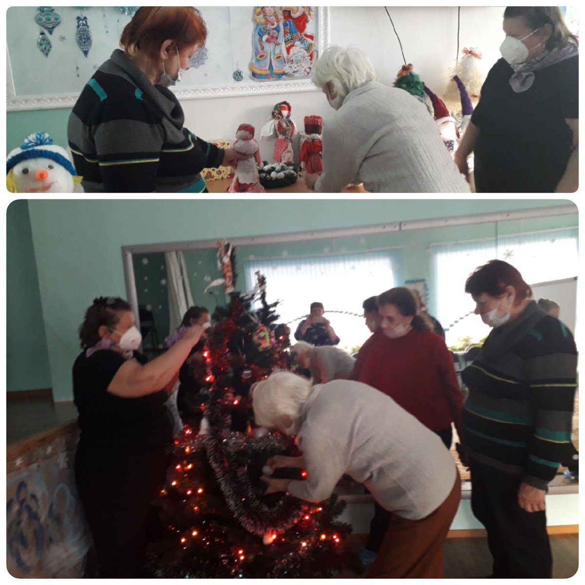 11.12.21г. Готовимся к Новому году. Наряжаем елочку, украшаем зал в клубе Юниор.