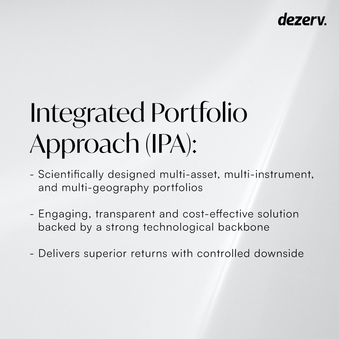 DezervHQ's tweet photo. Integrated Portfolio Approach allows an investor to optimize his portfolio and get superior returns. It provides the framework for a hassle-free experience, without compromising on the profits. 
Click on the link to learn more: https://t.co/XjWeZjqcte
#dezerv #dezervToKnow #IPA https://t.co/KFCEWNN74D