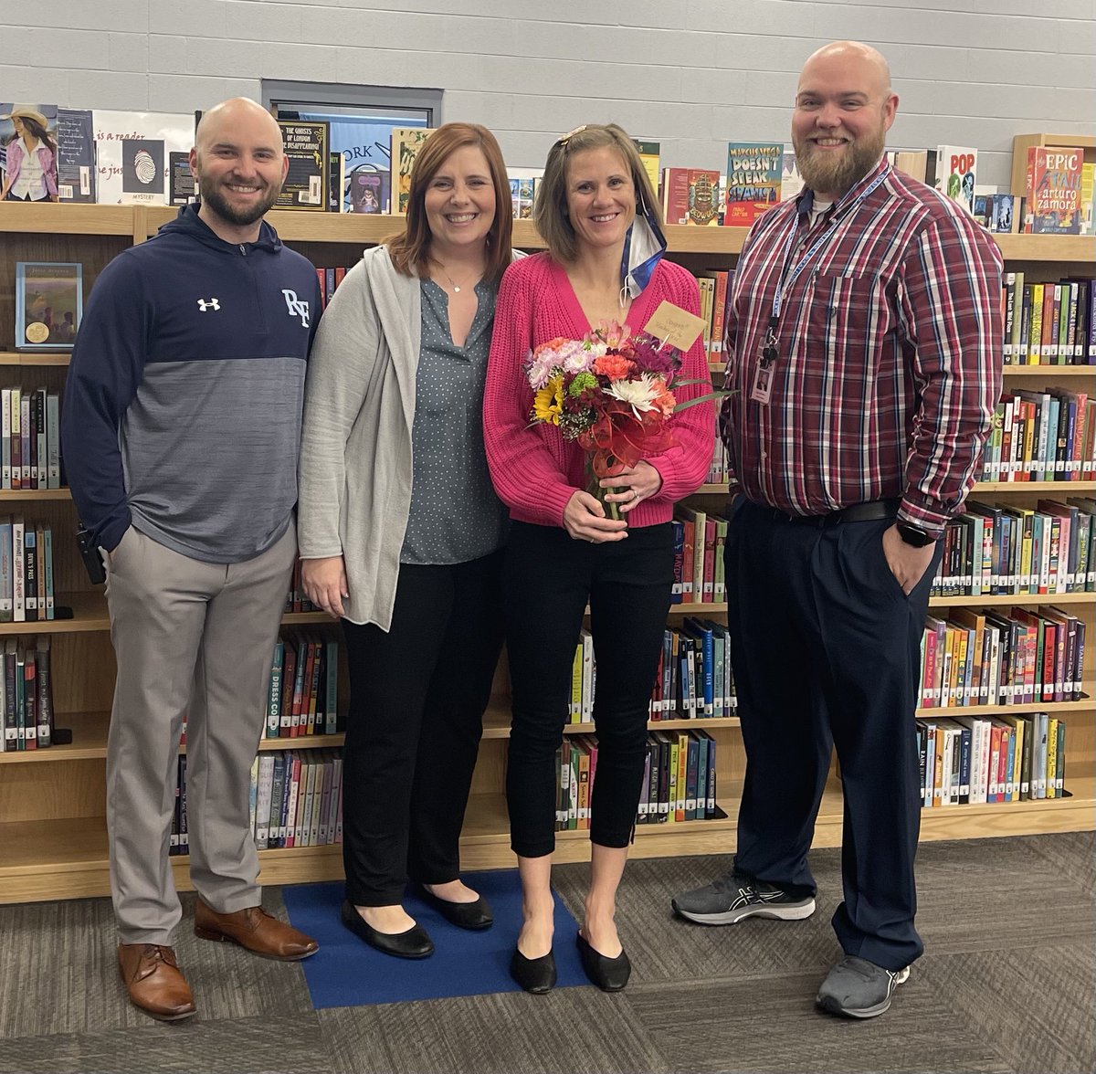 RockyForkMS's tweet photo. Congrats to our 2021-22 Teacher of the Year, @RFMlibrary! https://t.co/iVvx0XfOAe