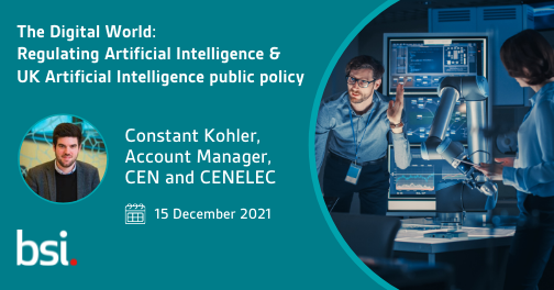 We are glad to welcome <a href="/Kohcon/">Constant Kohler</a>, Account Manager, <a href="/Standards4EU/">CEN and CENELEC</a> to our free AI webinar on 15 December as he will be speaking on the relevant #AI standards development approach. Join us to learn more: bit.ly/3jnG21C