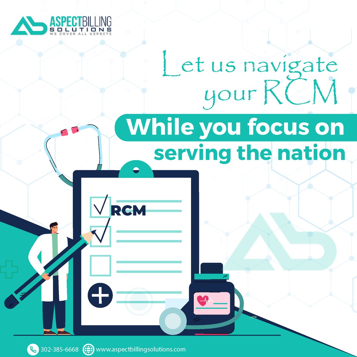 AspectBilling's tweet image. Let us navigate your RCM while you focus on serving the nation.
Get in touch today to get the quote or visit us at

🌐 aspectbillingsolutions.com
📧 info@aspectbillingsolutions.com
📞 302-385-6668

#MedicalBills #MedicalBillingandCoding #BillingCoding #AspectBillingSolutions