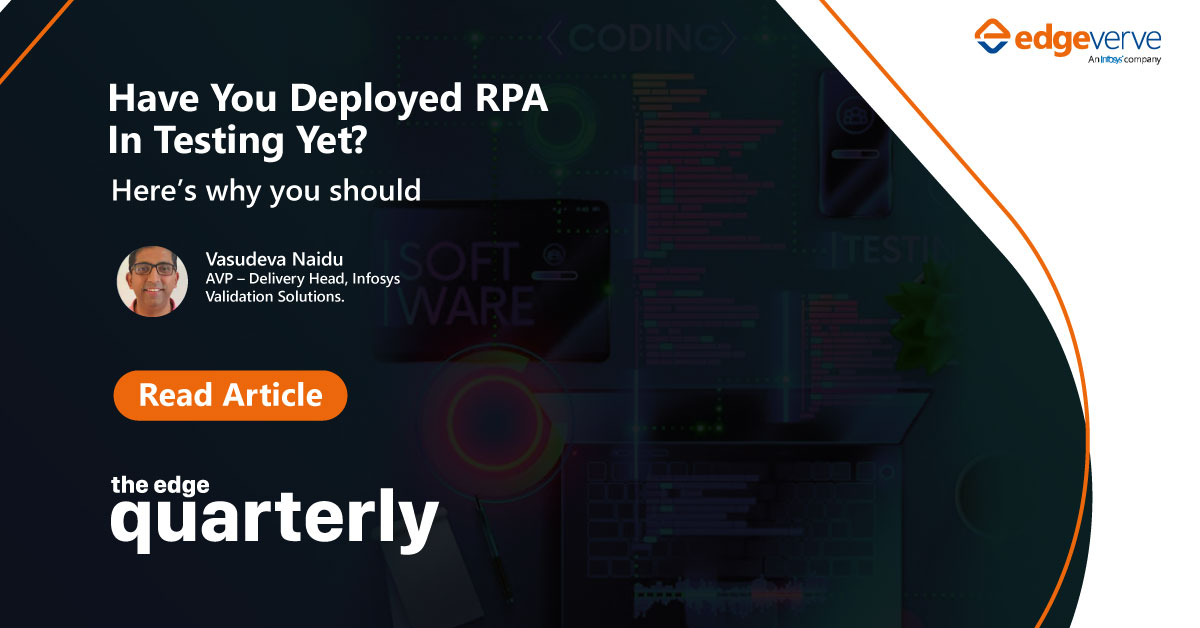 edge_verve's tweet image. Our latest article explores how Robotic Process Automation is taking center stage in enterprise test automation, addressing the challenges faced in traditional automation: bit.ly/3m37Dqp
#digitaltransformation #edgemagazine #futureenterprise #futureofbusiness