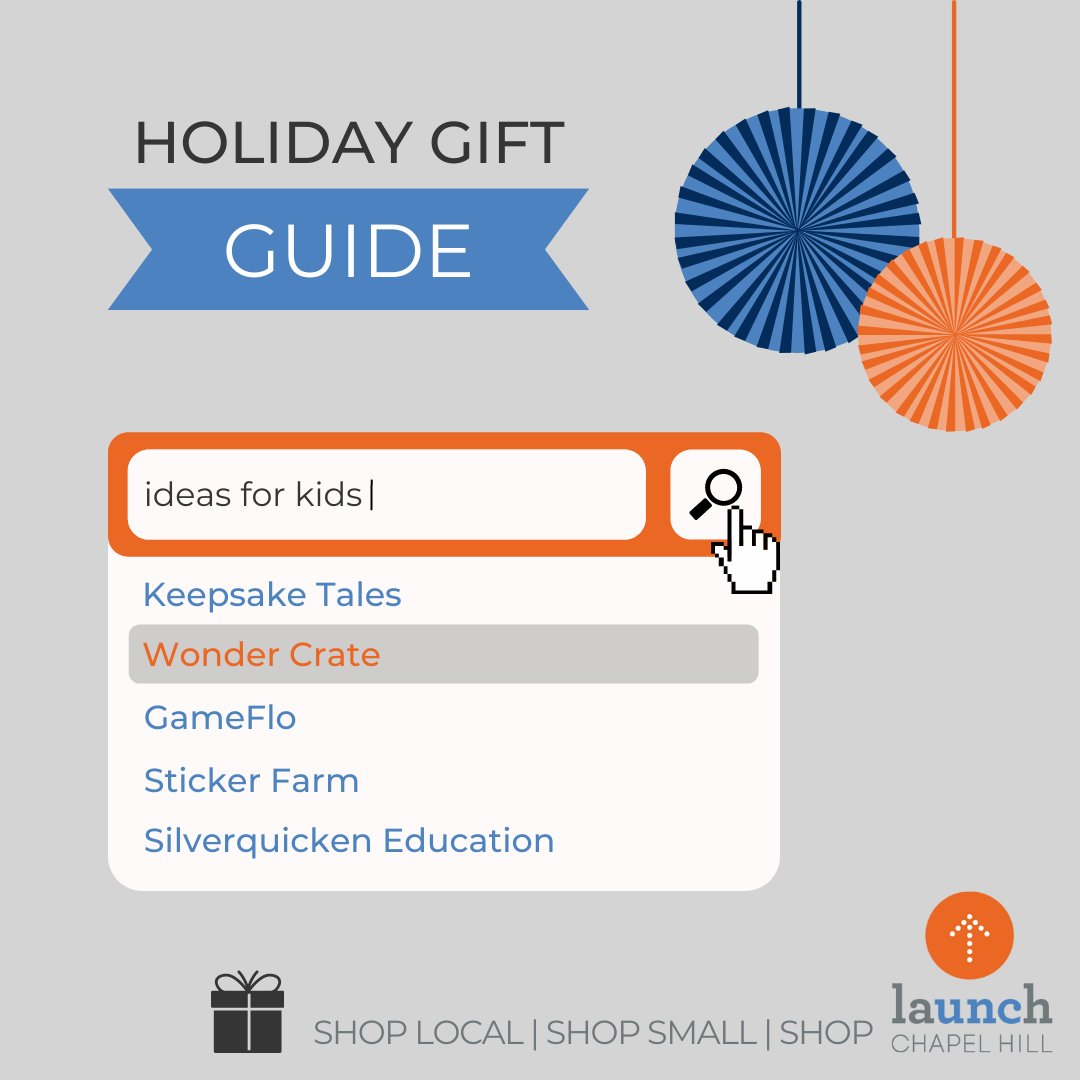 Looking for unique and innovative gifts? Consider supporting these local #Launch companies this holiday season.

For kids: <a href="/keepsaketales/">Shel</a>, @wondercratekids, <a href="/_gameflo/">PICKUP by GameFlo 🔥🔥🔥</a>, <a href="/StickerFarm/">Sticker Farm</a>, <a href="/silverquicken/">Silverquicken Education</a> 
 
#ShopLaunch #SmallBusiness