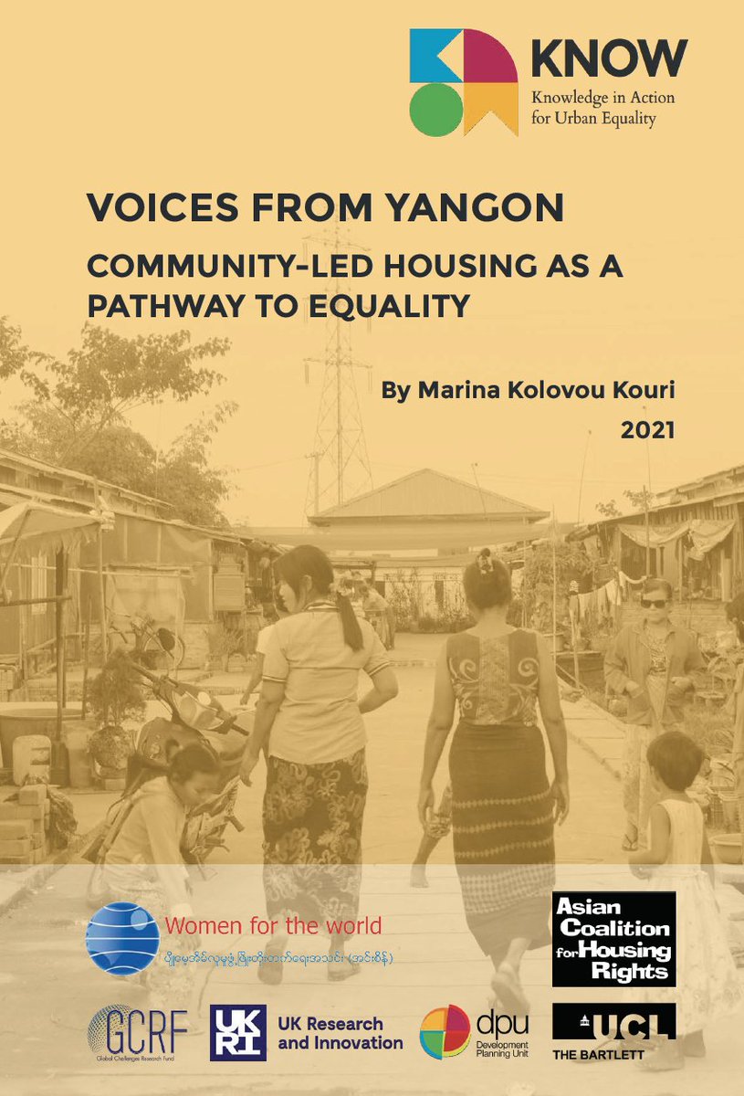 urban_know's tweet photo. Out now -'Voices from Yangon' by Marina Kolovou. This @urban_know report from our Yangon City Partner looks at community-led approaches to housing in Yangon as a pathway to urban equality. Read now > https://t.co/Jds5vQSt2v | @dpu_ucl @brendajpc @BLipVid @women_4world  @ACHRSec https://t.co/r6zWKKMoqm
