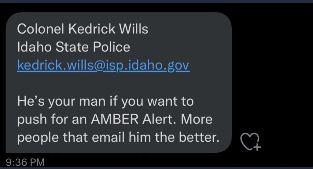 iamlegacy23's tweet image. 🐒#MichaelVaughan 🐒 

Since Tanea Parmenter refuse to reconsider her decision let’s call or email Colonel Kedrick Wills. I’m sure he can overturn that decision. To much power in one person like Tanea Parmenter is concerning. #AmberAlertForMichaelVaughan @ISPHeadquarters