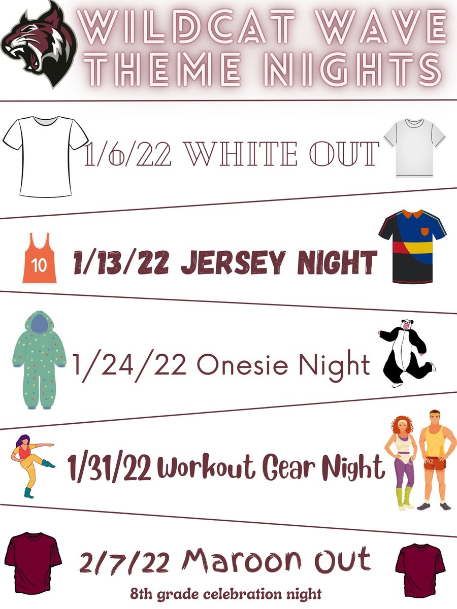 WaveWildcat's tweet photo. Make sure to join us for all the home games this season! Let's have the BEST student section around. #gowildcats https://t.co/GDSVTwqzak